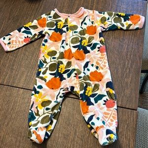 Velour bright floral magnetic me footie